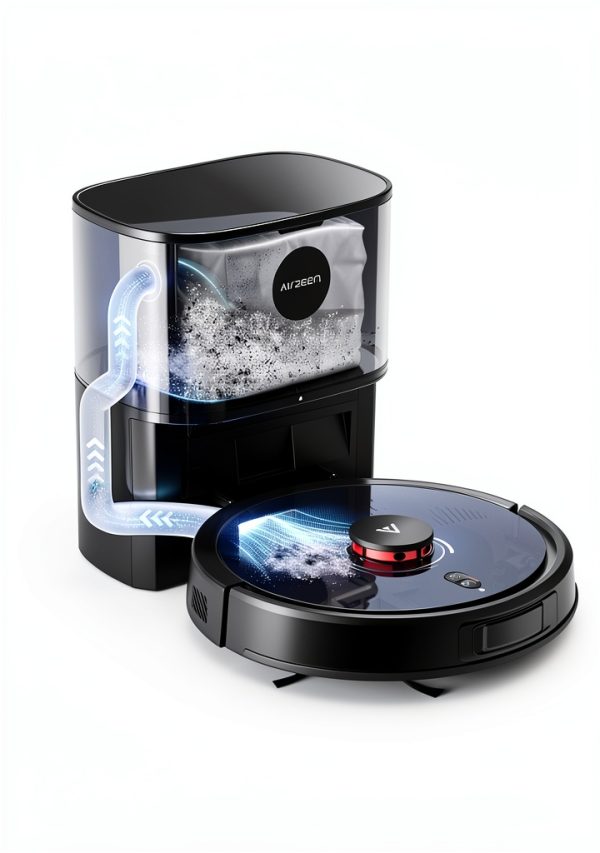 Airzeen Robot Vacuum Mop Q10 Pro Black 5000Pa Suction Self Empty-4