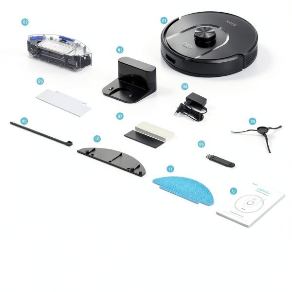 Tikom L8000 Pro Robot Vacuum and Mop Combo 6000Pa Suction Pure Black-8