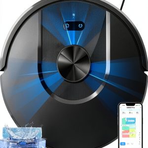 Tikom L8000 Pro Robot Vacuum and Mop Combo 6000Pa Suction Pure Black-0