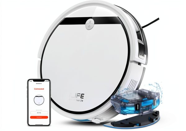 ILIFE Robot Vacuum and Mop Combo V3x 3000Pa 120min Robotic Cleaner-0