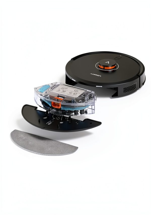 Airzeen Robot Vacuum Mop Q10 Pro Black 5000Pa Suction Self Empty-3