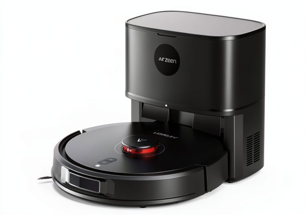 Airzeen Robot Vacuum Mop Q10 Pro Black 5000Pa Suction Self Empty-0