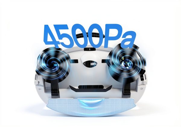 Robot Vacuum VIPSUN Z1 4500Pa Suction White Disc Style Cleaner-2