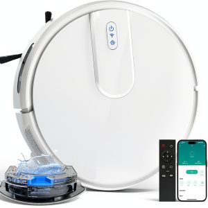 Robot Vacuum VIPSUN Z1 4500Pa Suction White Disc Style Cleaner-0